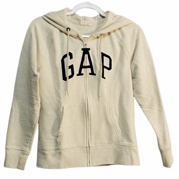 GAP Jackets & Blazers - GAP Women's Cream Hoodie Size Medium